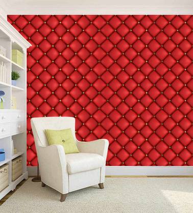 Decorative Abstract Red, Black Wallpaper