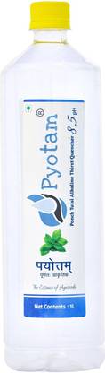 Pyotam Panch Tulsi Alkaline Thirst Quencher 8.5 | 1L | Box of 12 Treated Water