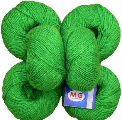 KNCC 100% Acrylic Wool Green (6 pc) Baby Soft Wool Ball Hand Knitting Wool/Art
