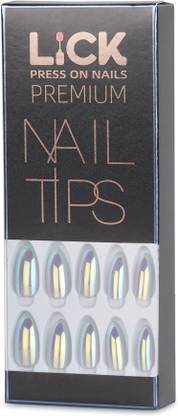 Lick - Press on Nails Stiletto Mirror Chrome White