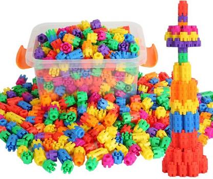 AEXONIZ TOYS Unbreakable Hexagon Shape Building Blocks Playset for Kids Boys & Girls (B09JW)