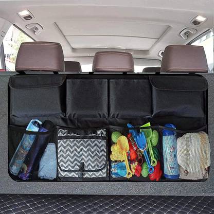 Eyuvaa Car Dicky Organizer, Backseat with 8 Pockets, Super Capacity SUV Hanging Trunk Organizer