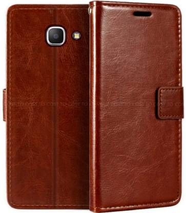COST TO COST Flip Cover for Samsung Galaxy J5 Prime, Samsung SM-G570F Brown Flip Cover