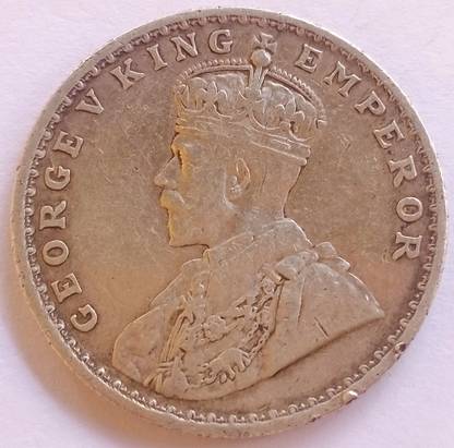 MANMAI COINS British India - 1 Rupee George V 1917 - Silver Coin (.917) 11.66 g 30.5 mm Medieval Coin Collection