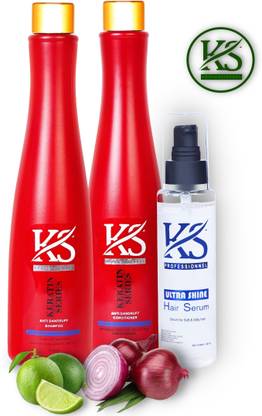 KS PROFESSIONNEL KERATIN SERIES Anti-Dandruff SHAMPOO + CONDITIONER + SERUM