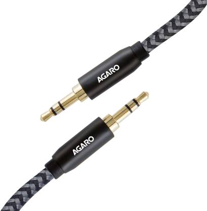 AGARO AUX Cable 2 m 3.5mm Audio Cable Nylon Braided Aux Cord Male to Male
