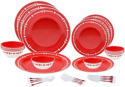 Flipkart SmartBuy Pack of 28 Plastic 4 Person With Cutlery Dinner Set