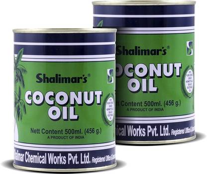 SHALIMARS Coconut oil tin 500ml * 2 Coconut Oil Tin