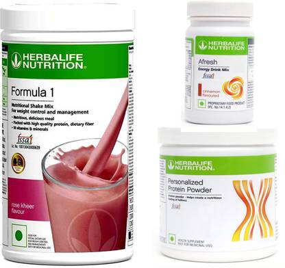 Herbalife Nutrition Formula 1 Shake Rose Kheer + Protein Powder 200 Gram + Afresh Cinnamon Nutrition Drink