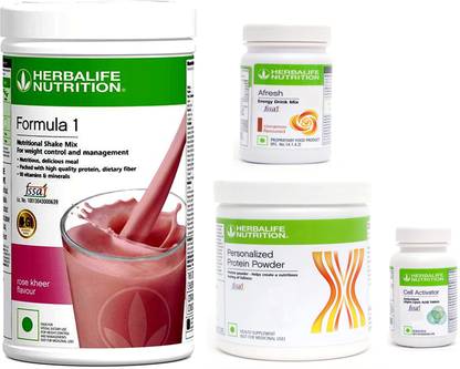 Herbalife Nutrition FORMULA -1SHAKEROSEKHEER+PROTEIN POWDER+ AFRESH- CINNAMPN+ CELL ACTIVATOR TABLET Nutrition Drink