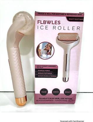 Crowd Clicks ™ Ice Roller Massager for Face Cooling, Neck Skin Tightening, Complexion, Reduce Wrinkles, Puffiness under eyes Massager