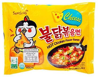 Samyang Hot Chicken Ramen Cheese Flavoured Noodles| 140gm - Pack of 1 | Imported Instant Noodles Non-vegetarian