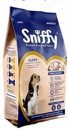 SNIFFY Puppy Dog Food, Power Packed Diet for Puppies Chicken, Egg 1 kg Dry Young Dog Food