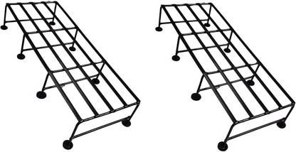 ISF Flower Pot/Plant Stand/Gamla Stand Heavy Duty Iron Used for Home Garden Balcony Plant Container Set
