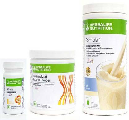 Herbalife Nutrition Formula 1Shake Kulfi Flavor With Protein Powder And Afresh Energy Drink Lemon Plant-Based Protein