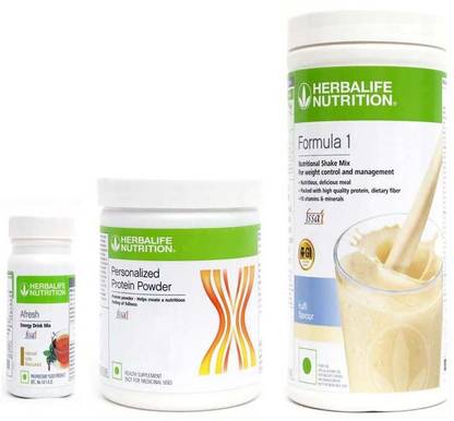 Herbalife Nutrition Formula 1Shake Kulfi Flavor With Protein Powder And Afresh Energy Drink Tulsi Plant-Based Protein