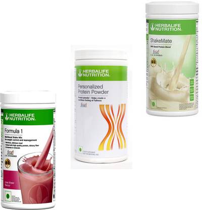 Herbalife Nutrition FORMULA 1 ROSE KHEER & PROTIEN POWDER 400 GRAM & SHAKEMATE MILK POWDER 500 GRAM Plant-Based Protein