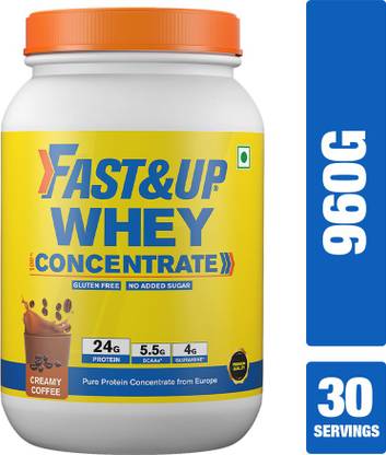 FAST&UP Whey Concentrate, 24g Protein, 5.5g BCAA & 4g Glutamine & Digestive Enzymes Whey Protein