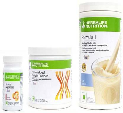 Herbalife Nutrition FORMULA1 KULFI 500 G PERSONALIZED PROTIEN POWDER 200 G AFRESH ELAICHI 50 G Nutrition Drink