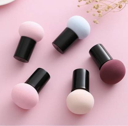 feelhigh Elastic Soft Mushroom Shape 5 Piece Beauty Blender