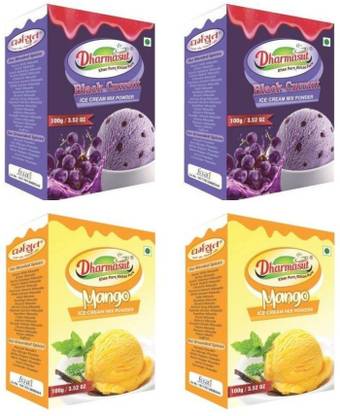 Dharmasut 2 Black Currant + 2 Mango Ice Cream Powder | Combo of 4 | 400 g