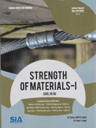 Strength Of Materials-I B.Tech II-Year I-Sem (R18) CIVIL JNTU- Hyderabad Latest 2021-22 Edition