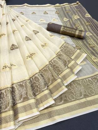 Self Design Banarasi Jacquard Saree with Unstitched Blouse