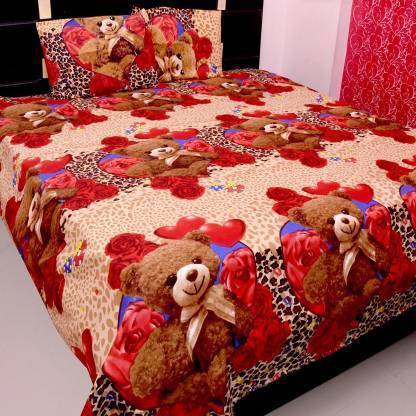 Decorum 204 TC Microfiber Double Printed Flat Bedsheet