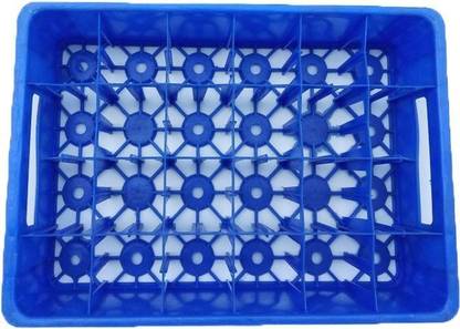 SAMPADA Plastic 24 Bottle Plastic Crate 440 MM x 300 MM x 100 MM Storage Basket
