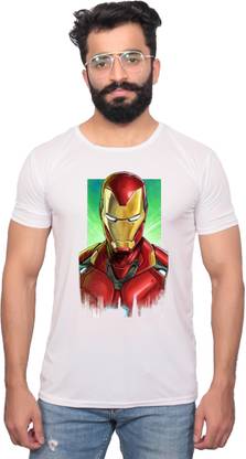 Graphic Print Men White T-Shirt