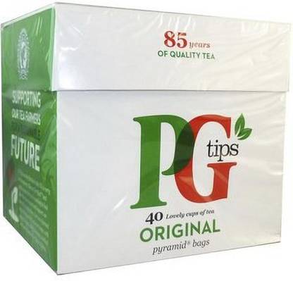 PG Tips Pyramid Black Tea Bags 40's Black Tea Bags Box