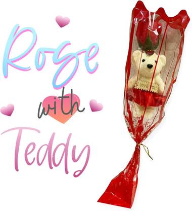 Daily Fest Artificial Flower, Soft Toy Gift Set