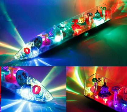 ShoptoAll Transparent Bump and Go Train with 3D Lightning