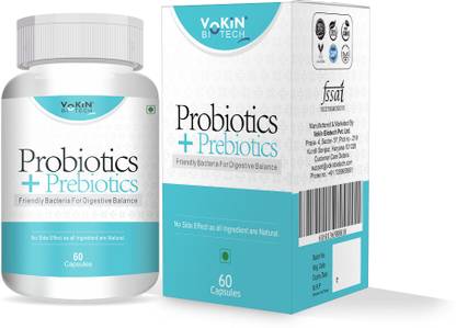 Vokin Biotech Probiotics + Prebiotics For Digestion Support, Gut Health And Immunity Support
