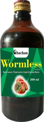 chachan WORMLESS SYRUP 200 ML Round worms ,Thread worms,Expels Intestinal worms