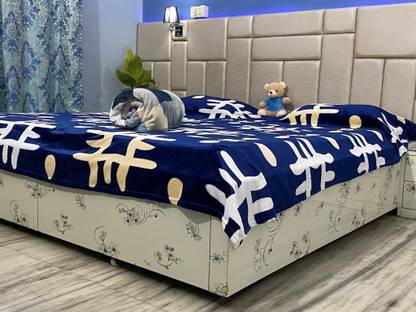 Flano Panipat Motifs Double AC Blanket for  AC Room