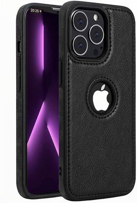 MOBILOVE Back Cover for Apple iPhone 12 Pro Max | PU Leather Flexible Soft With Logo View Back Case Cover