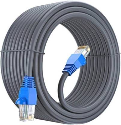 Sadow LAN Cable 60 m 60 Meter Outdoor Cat6 LAN Cable Round Networking Cord Waterproof, UV Resistent