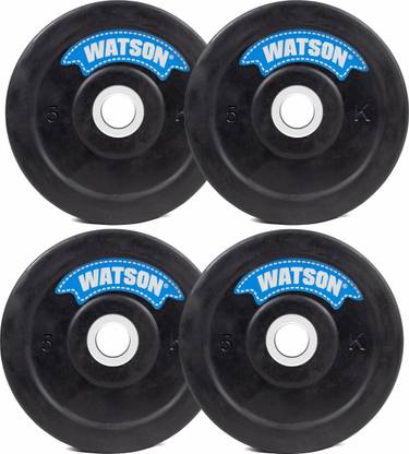 Watson 20 kg Rubber Weight Plate Set Weight Plates Set 5kg x 4 =20kg with 30 mm Home Gym Combo