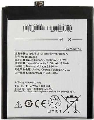 ZIZTRON Mobile Battery For  Lenovo ZUK Z2 Pro Z2Pro Z2121 Z2132 BL263