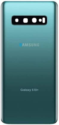 Sandreezz Samsung Galaxy S10 Plus / SM-G975(With Camera lens) (with Proper Logo) (Glass) Back Panel