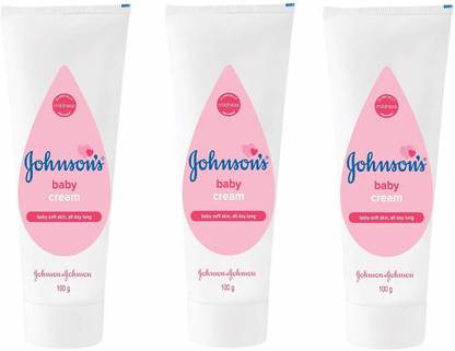 JOHNSON'S Baby Cream for Soft Skin , 100gx3
