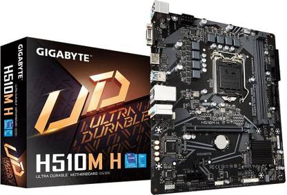 GIGABYTE H510M H Ultra Durable with 6+2 Phases Digital VRM, PCIe 4.0* Design LGA 1200Socket Micro-ATX Intel H410 Chipset DDR4 Motherboard for Desktop