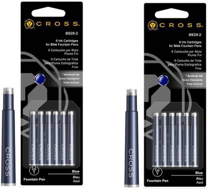CROSS SLIM FOUNTAIN PEN INK CARTRIDGE – BLUE (SET OF 6) Ink Cartridge