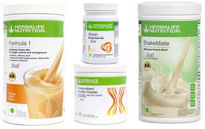 Herbalife Nutrition Formula 1 Orange Cream + Protein Powder 200 G + Afresh - Ginger + Shake Mate Protein Shake