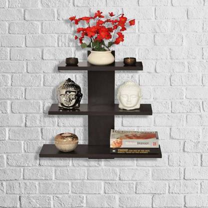 AKI Wall Mounted Book Stand Open Book Shelf ,DIY( Do-It-Yourself ) MDF (Medium Density Fiber) Wall Shelf