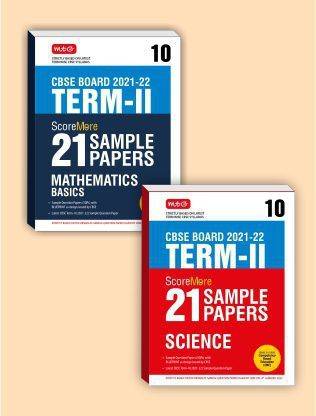 MTG ScoreMore 21 Sample Papers For CBSE Term 2 Class 10 Maths Basic & Science - Based On Latest Sample Paper, Blueprint And Marking Scheme Released By CBSE Exam 2022 (Set Of 2 Books)