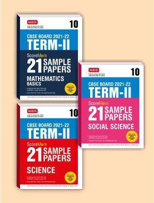 MTG ScoreMore 21 Sample Papers For CBSE Term 2 Class 10 Science, Maths Basic & Social Science - Based On Latest Sample Paper, Blueprint And Marking Scheme Released By CBSE Exam 2022 (Set Of 3 Books)