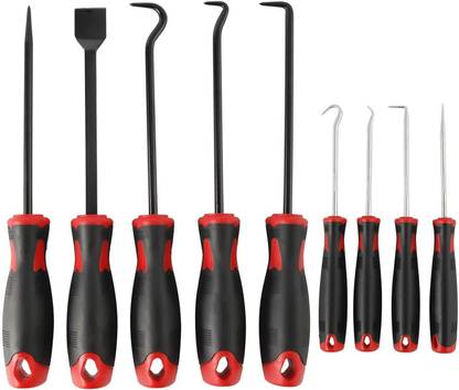 uptodatetools Scraper, 9-Piece Precision Automotive Removal of O Rings Seals Bushes Long Handle Screwdriver Set