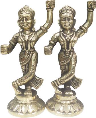 Om ssvmb9 Riddhi Siddhi Idol Riddhi Siddhi Statue Riddhi Siddhi Murti Decorative Showpiece  -  12 cm